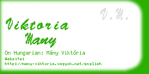 viktoria many business card